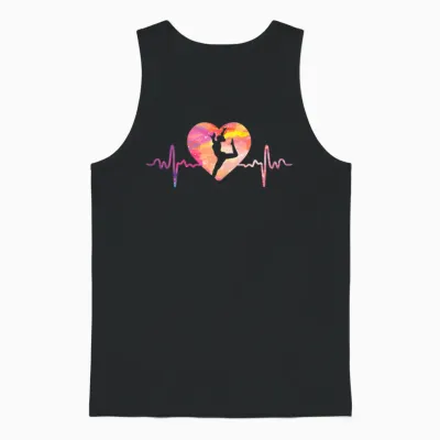 Herzschlag Ekg Turnen | Turnerin Gymnastics T-Shirt, Black Unisex Tank Top - Black