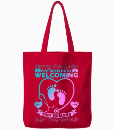L&d Nurse Funny Nurse Labor Delivery Nurses Gifts Tote Bags - Red