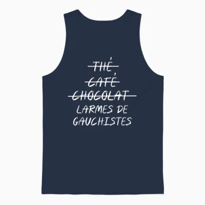 Tears of Leftists Bardella Rally 2027 French Unisex Tank Top - Navy