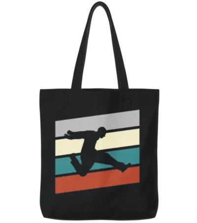 Parkour Retro Tote Bags - Black