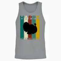 Happy Thanksgiving Vintage Retro Unisex Tank Top - Sport Grey – 2