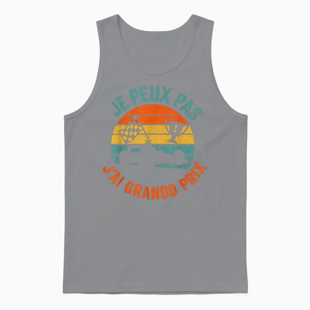 I Can Not I Have Grand Prix Sports Car Racing Unisex Tank Top in Sport Grey