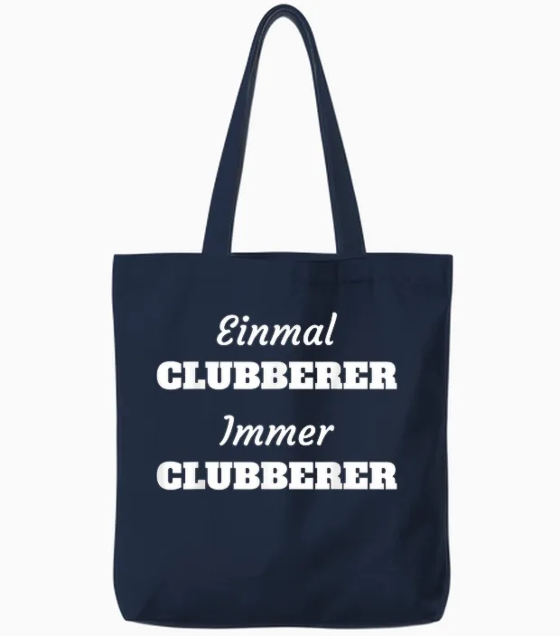 Nürnberg Einmal Clubberer Immer Clubberer Fans Fußball Tote Bags in Navy