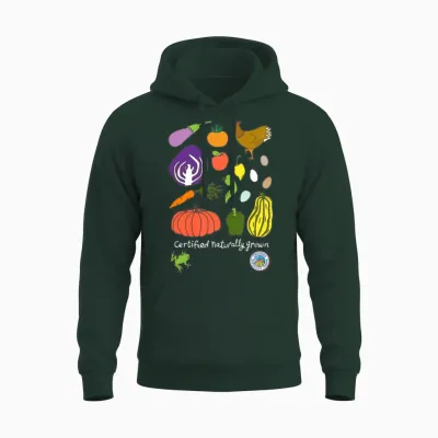 Chicken and Veggies Unisex Hoodie - Forest