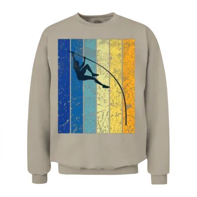 Pole Vaulting Pole Vault Retro Unisex Sweatshirt - Sand