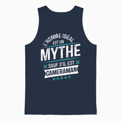 Cameraman Gift Departure Work Funny Unisex Tank Top - Navy
