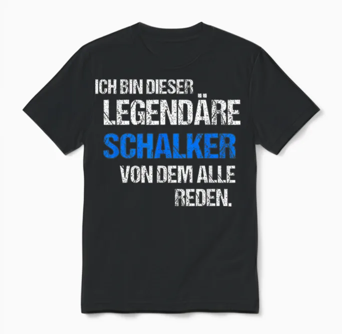 Schalke Gelsenkirchen T-Shirt with Saying City Souvenir Fan T-Shirt, Black Unisex T-Shirt in Black