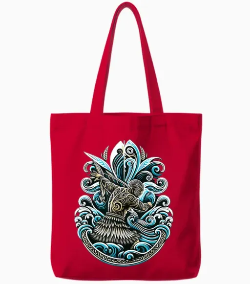 Polynesian Haka Dance Maori Culture Funny New Zealand T-Shirt, Black, S Tote Bags - Red