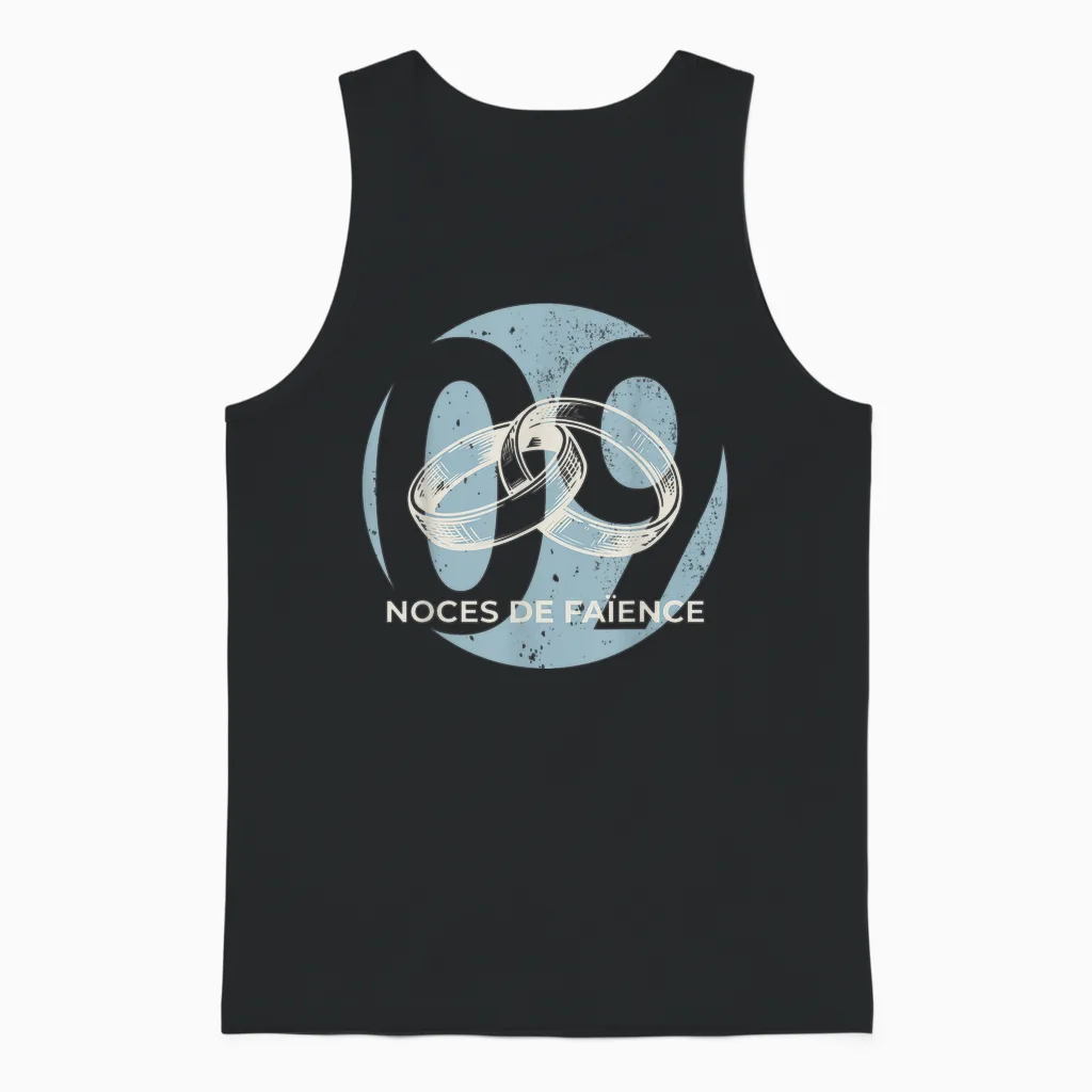 Idée Cadeau Couple 9 Ans De Mariage – Noces De Faïence Unisex Tank Top in Black