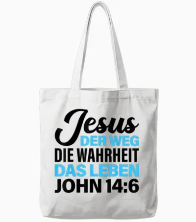 Bibel Vers Spruch Jesus Der Weg Die Wahrheit Das Leben Für C Tote Bags - White