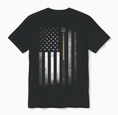 Billiards Pool Player Table Usa Us American Unisex T-Shirt - Black