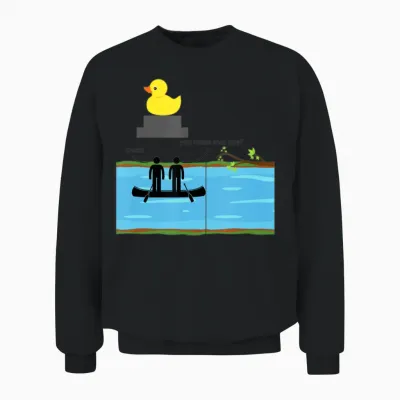 Duck Funny Joke Unisex Sweatshirt - Black