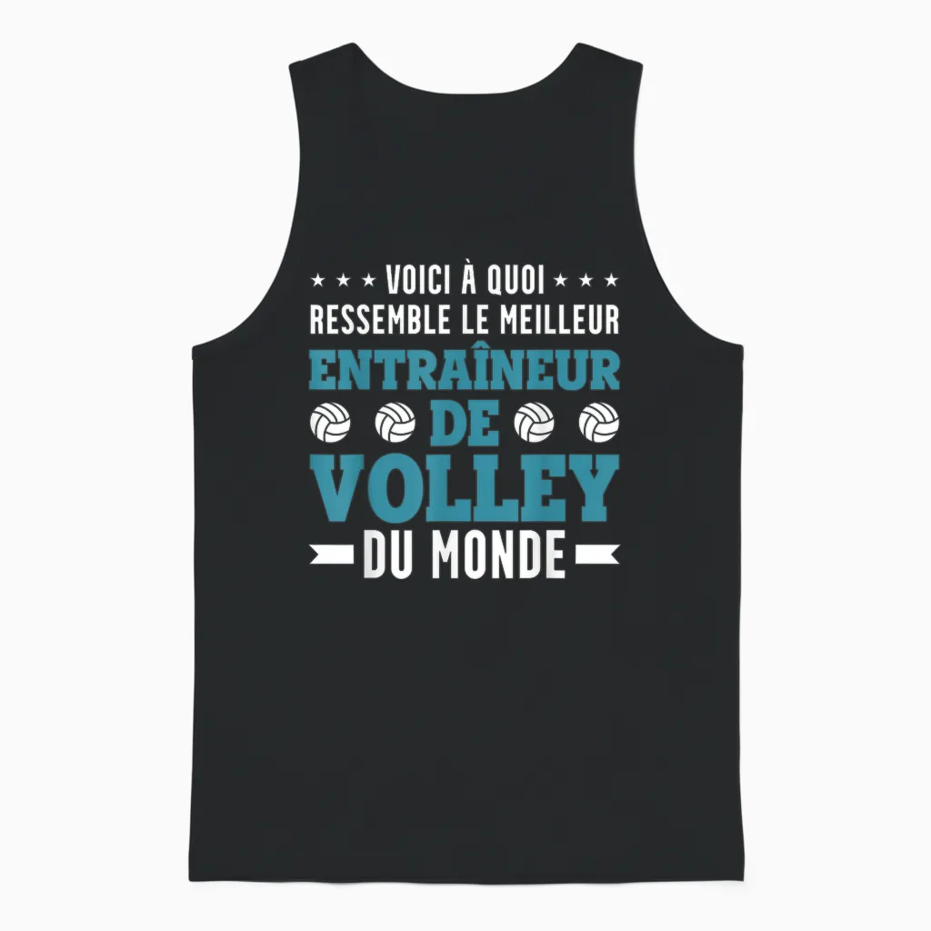 The Best Volleyball Coach Funny Volleyball Coach Unisex Tank Top in Black