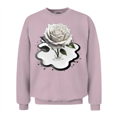 Art Paint Puddle Rose Gd Unisex Sweatshirt - Light Pink
