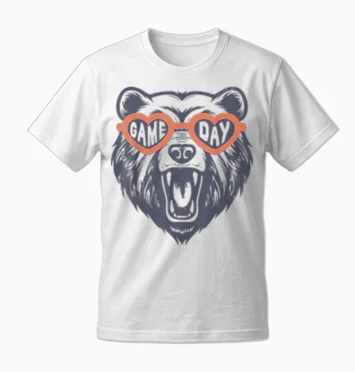 Game Day Bear Unisex T-Shirt - White