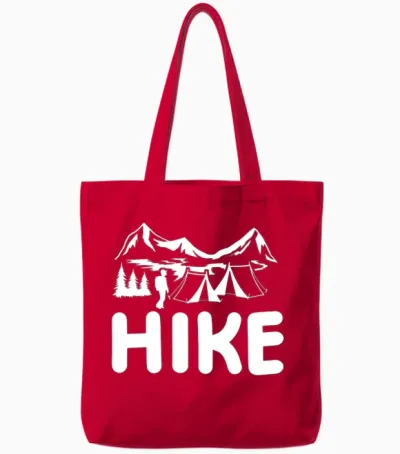 Camping Hike Hiking Tote Bags - Red