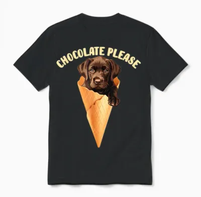 Brauner Labrador Chocolate Please Eiscreme Labrador Hund Unisex T-Shirt - Black