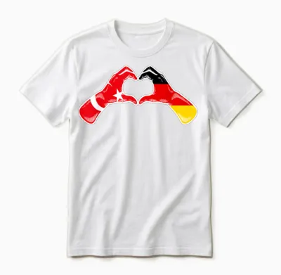 Türkei Deutschland Flagge - Türkisch Deutsches Herz Unisex T-Shirt - White