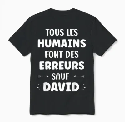 David Drole Funny Man Quote Funny Name David Unisex T-Shirt - Black