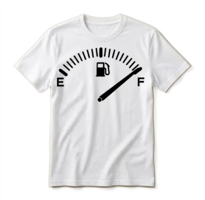 Fuel Gauge Fueled Car Unisex T-Shirt - White