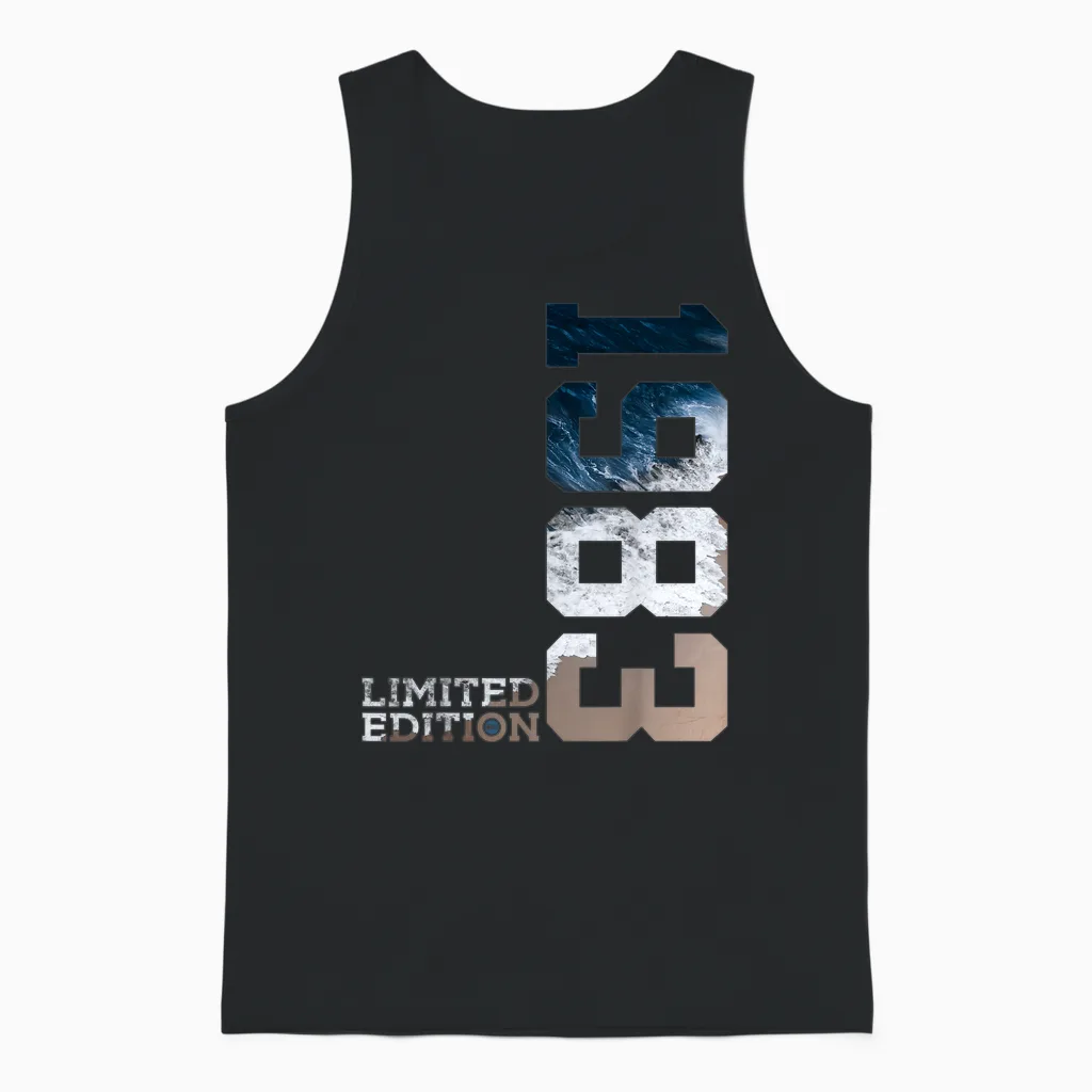 43 Jahre 43. Geburtstag Limited Edition 1983 Unisex Tank Top in Black