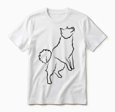 Dog Sketch Unisex T-Shirt - White