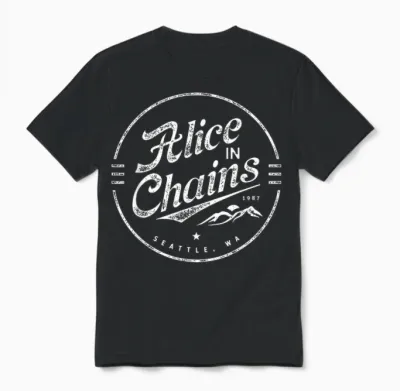 Alice Chained - Logo T-Shirt, Black, S Unisex T-Shirt - Black