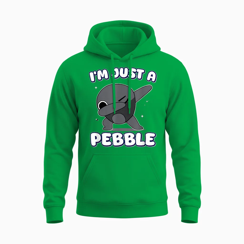 I'm Just a Pebble Dabbing Funny Dandy's Humor Decoration Unisex Hoodie in Irish Green