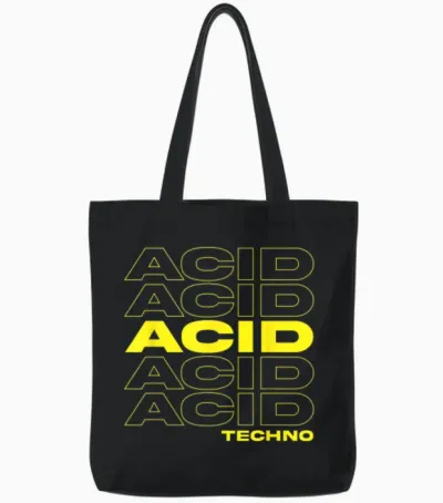 Acid Techno T-Shirt We Love 303 Tote Bags - Black