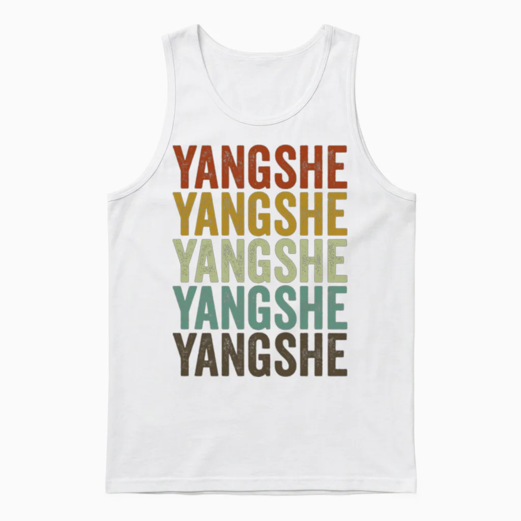 Yangshe China Retro Vintage Unisex Tank Top in White