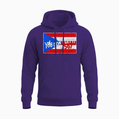 Puerto Rico Flag 123 567 Salsa Unisex Hoodie - Purple