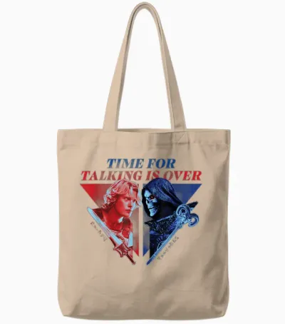 Masters of the Universe Die Zeit Zum Reden Ist Vorbei Tote Bags - Natural