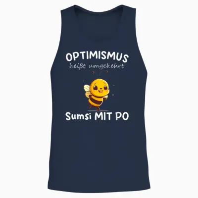 Funny Sumsi Mit Po Optimism Bees Beekeepers Honey T-Shirt, Black Unisex Tank Top - Navy