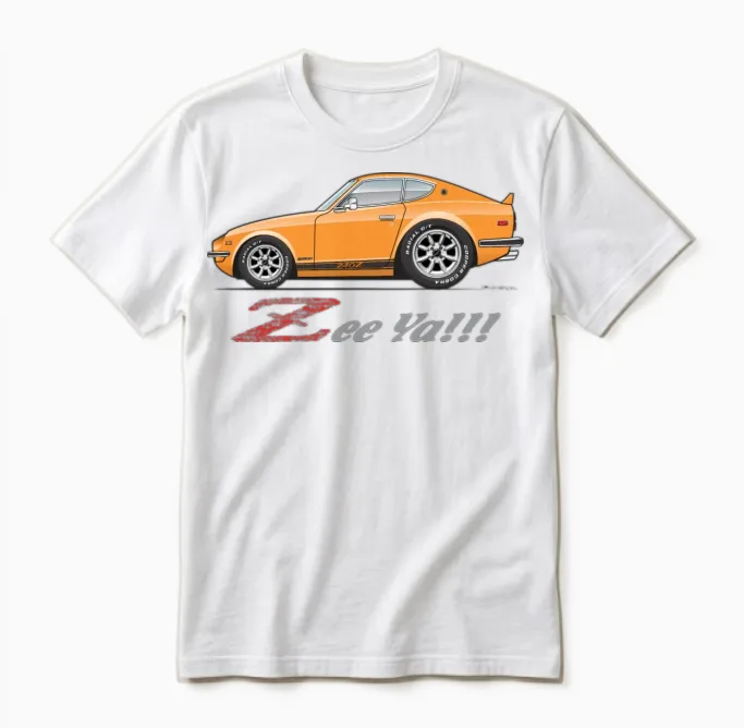 Zee Ya Orange Unisex T-Shirt in White
