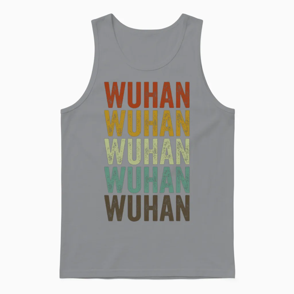 Wuhan China Retro Vintage Unisex Tank Top - Sport Grey
