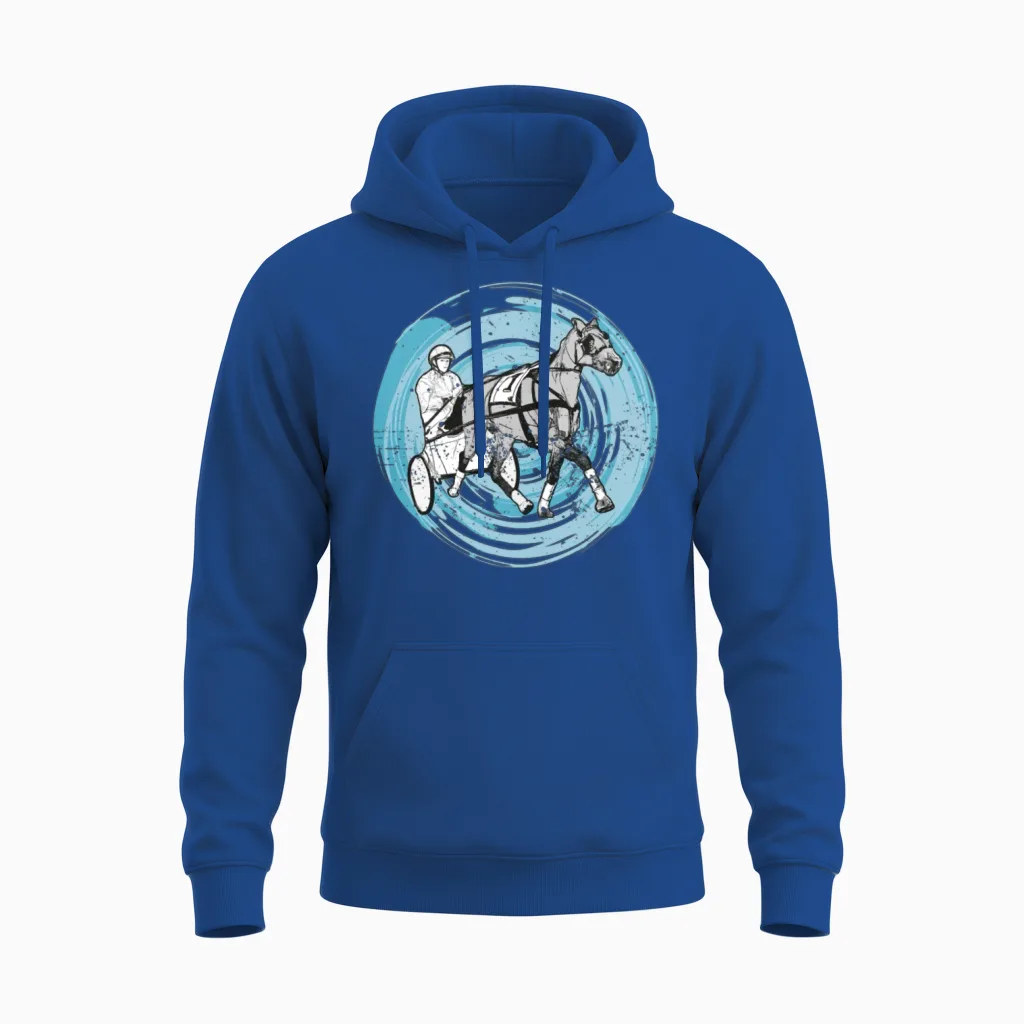 Trotting Horse Sulky Horses Trotting-Race Unisex Hoodie in Royal