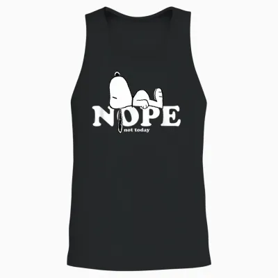 Snoopy Nope Unisex Tank Top - Black