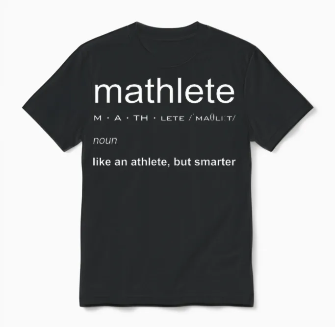Mathlete Definition Nerd Geek Mathematik Geschenke Lustige Mathematik Unisex T-Shirt in Black
