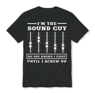 The Sound Guy Unisex T-Shirt - Black