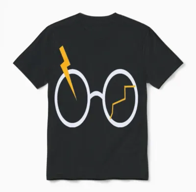 Embroidery Funny Unisex T-Shirt - Black