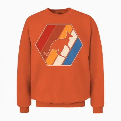 Kangaroo Retro Unisex Sweatshirt - Orange