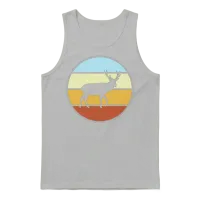 Deer Retro — Wildlife Gift Unisex Tank Top - Ash – 1