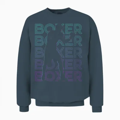 Boxer Boxing Retro Unisex Sweatshirt - Dark Heather
