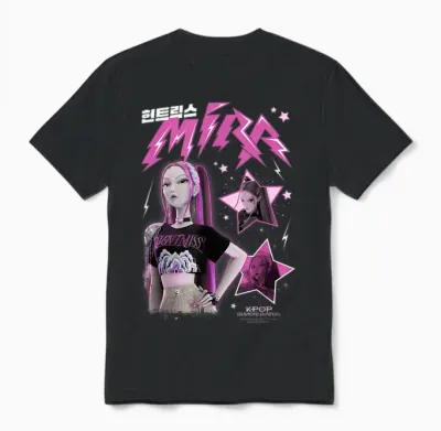 Kpop Demon Hunters Huntrix Mira Popstar Unisex T-Shirt - Black