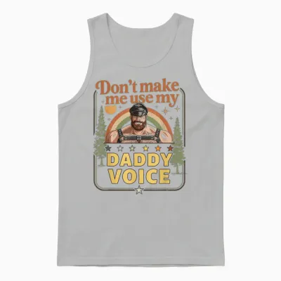 Peinliches Shirt Lustig Unangemessener Papa Stimme Humor Unisex Tank Top - Ash