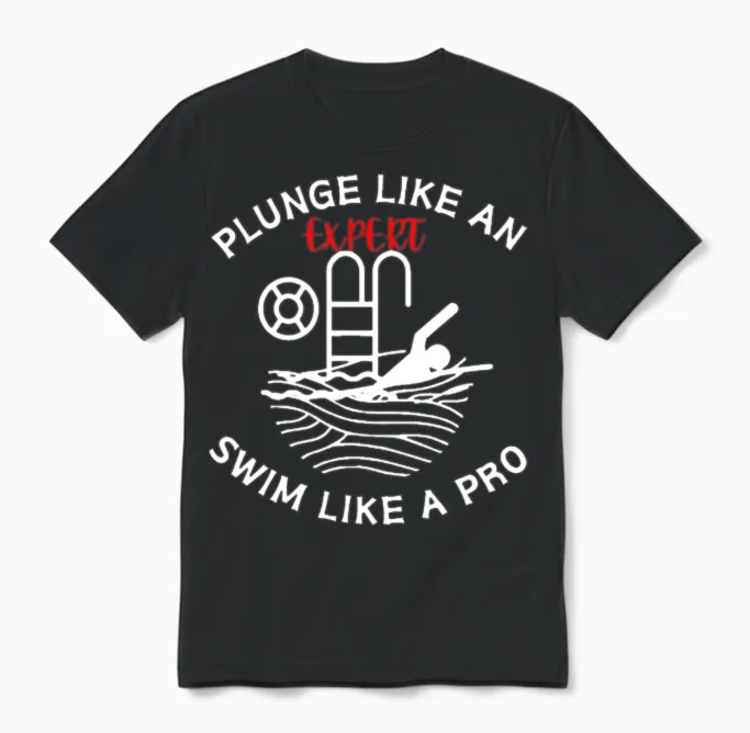 Swimming Quote Instructor Teacher Coach Guide Unisex T-Shirt in Black