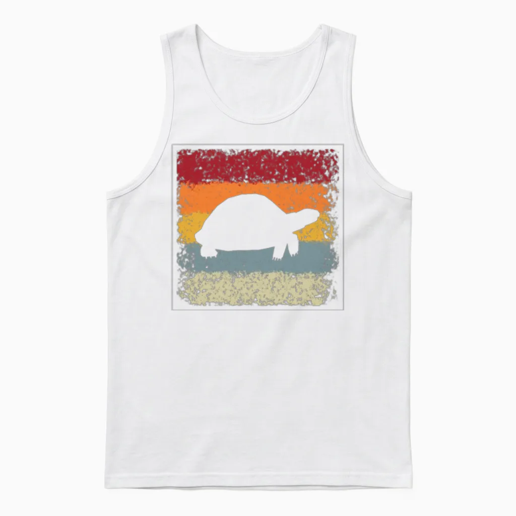Turtle Retro Reptiles & Exotics Gift Unisex Tank Top in White