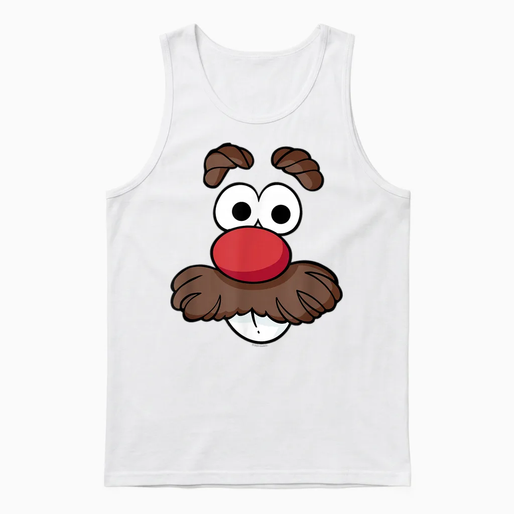 Mr. Potato Head Halloween Big Face Unisex Tank Top in White