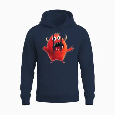 Funny Monster Unisex Hoodie - Navy