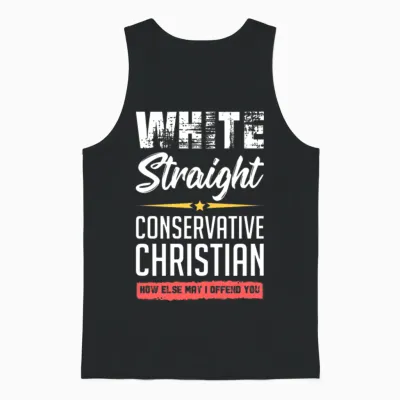 Funny Political Conservative Christian Gift Idea Unisex Tank Top - Black